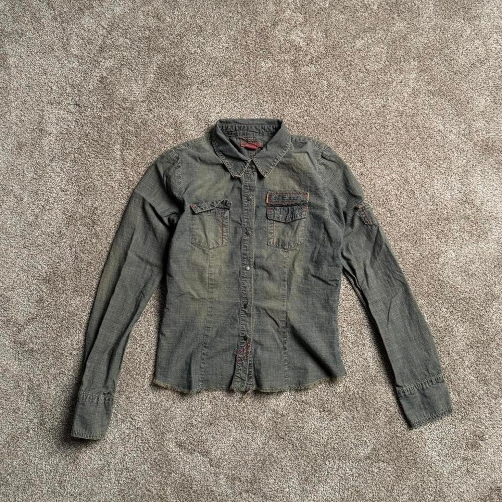 NAT'L VELVET SAND FADE "PATCHWORK" DENIM JACKET